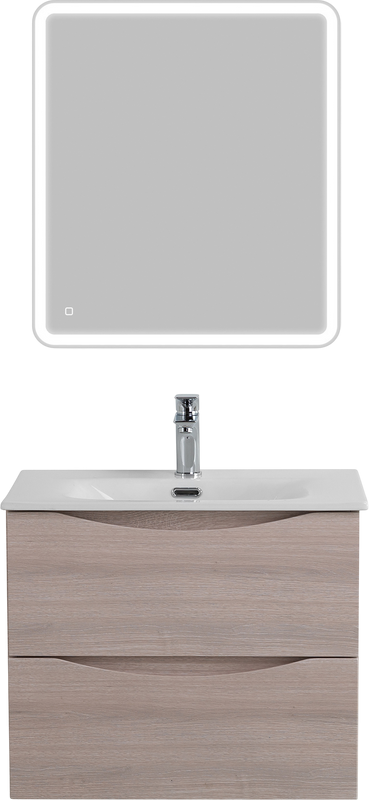 Тумба с раковиной BelBagno Marino-cer-mini 70 подвесная, rovere grigio