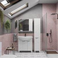 Мебель для ванной комнаты SanStar Каскад 80 белая Мебель для ванной комнаты SanStar Каскад 80 белая