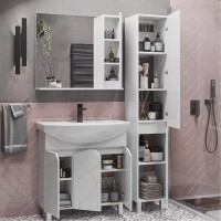 Мебель для ванной комнаты SanStar Каскад 80 белая Мебель для ванной комнаты SanStar Каскад 80 белая