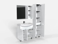 Мебель для ванной комнаты SanStar Каскад 80 белая Мебель для ванной комнаты SanStar Каскад 80 белая