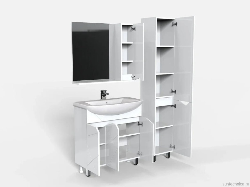 Мебель для ванной комнаты SanStar Каскад 80 белая