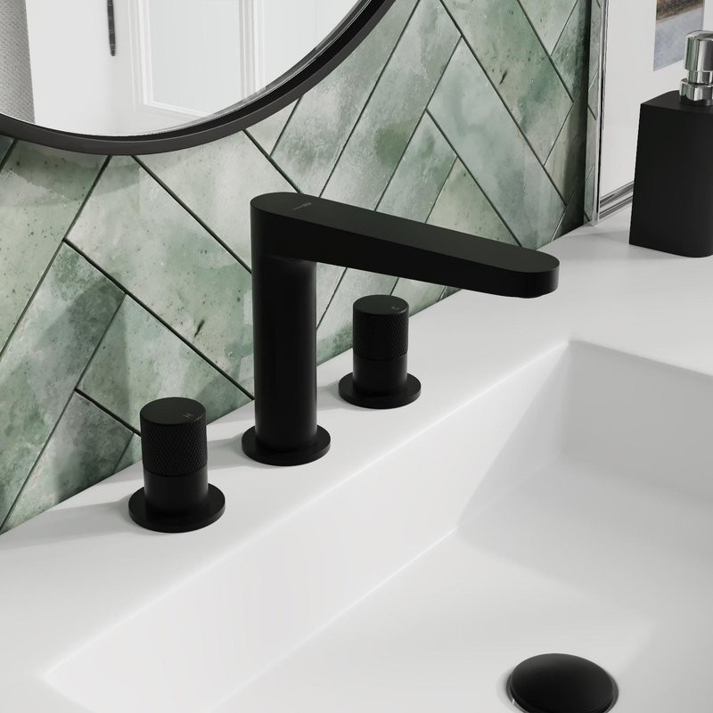 Смеситель для раковины Wasserkraft Fulda 5235 черный soft-touch