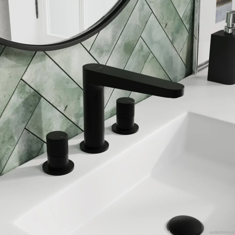 Смеситель для раковины Wasserkraft Fulda 5235 черный soft-touch