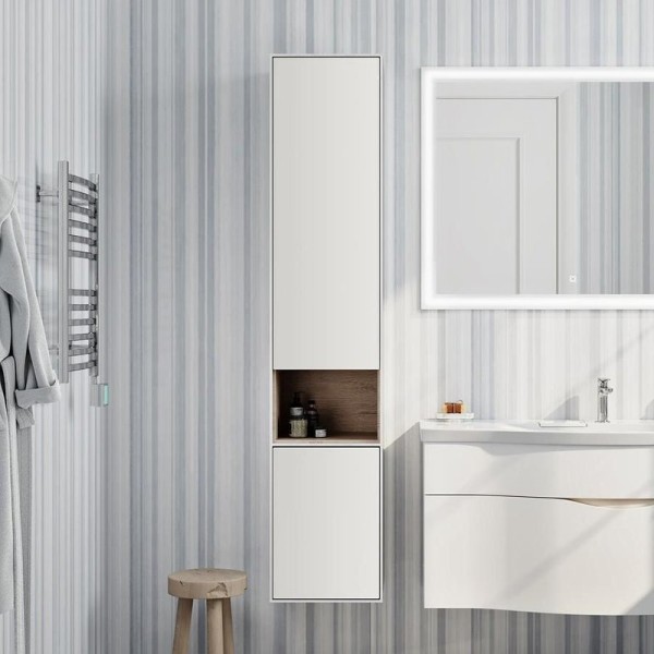 Шкаф пенал для ванной KERAMA MARAZZI Plaza Modern 170 белый глянцевый