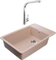 Комплект Мойка GranFest Quarz Z 51 песок + Смеситель MEGA Mega