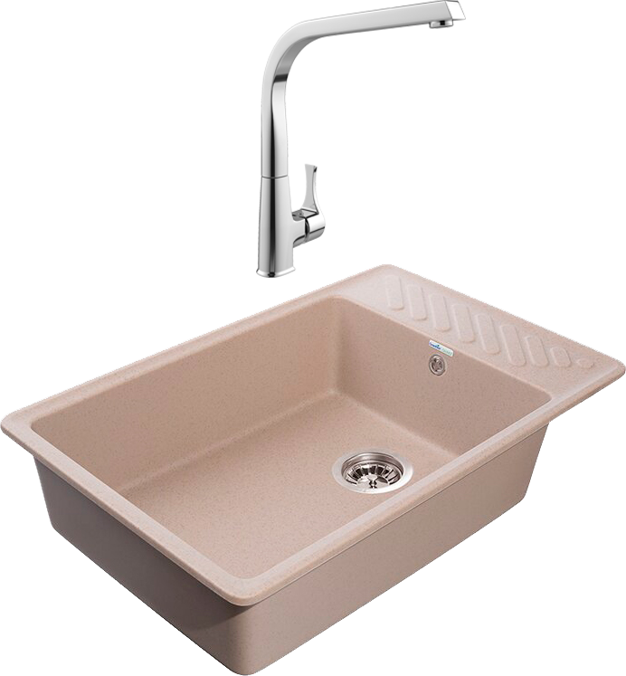 Комплект Мойка GranFest Quarz Z 51 песок + Смеситель MEGA Mega