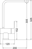 Смеситель для кухни Emar Quartz 3014 антрацит Смеситель для кухни Emar Quartz 3014 антрацит