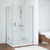 Душевой уголок Vegas Glass AFA-F TUR NOVO h1890 90*80 08 01 R профиль глянцевый хром, стекло прозрачное
