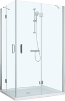 Душевой уголок Vegas Glass AFA-F TUR NOVO h1890 90*80 08 01 R профиль глянцевый хром, стекло прозрачное
