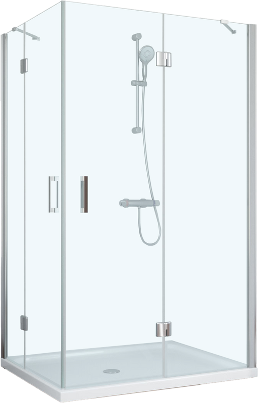 Душевой уголок Vegas Glass AFA-F TUR NOVO h1890 90*80 08 01 R профиль глянцевый хром, стекло прозрачное