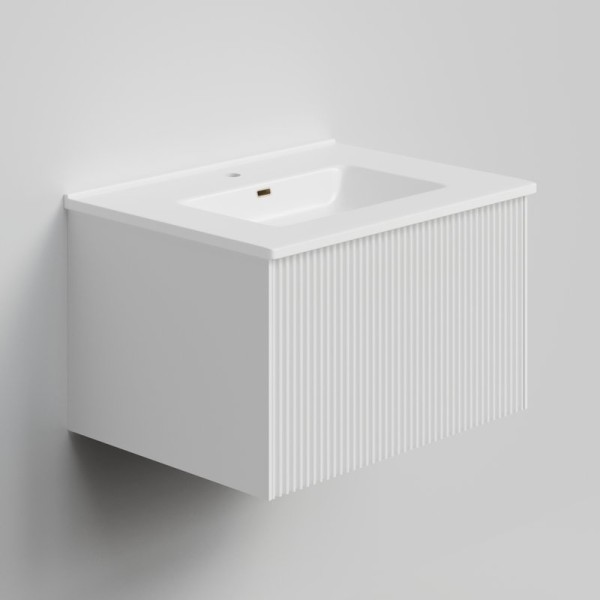 Тумба с раковиной La Fenice Terra 60 подвесная, bianca, раковина Slim Line 60 см