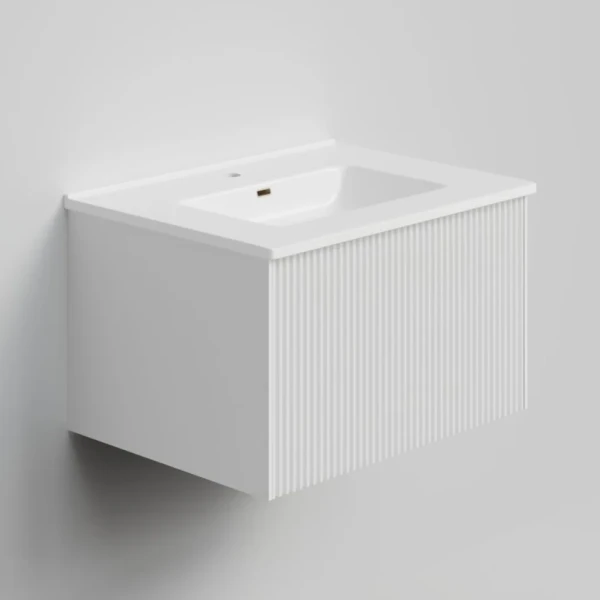 Тумба с раковиной La Fenice Terra 60 подвесная, bianca, раковина Slim Line 60 см
