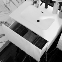 Тумба с раковиной La Fenice Terra 60 подвесная, bianca, раковина Slim Line 60 см
