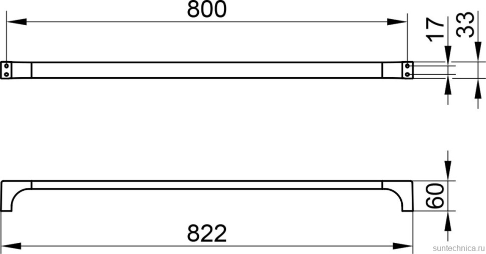 Держатель для полотенец Keuco Edition 11 11101210800 нержавеющая сталь finish
