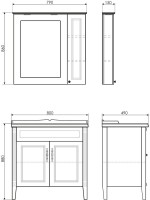 Мебель для ванной комнаты Comforty Палермо 80 Мебель для ванной комнаты Comforty Палермо 80