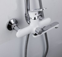Душевая стойка Frap H49 F2449 хром, белая