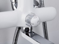 Душевая стойка Frap H49 F2449 хром, белая