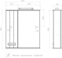 Зеркало Vigo Diana L 60