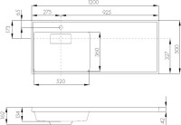 Мебельная раковина AQUATON Лондри 120 L