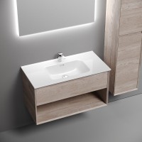 Тумба под раковину Sancos подвесная Marmi 1.0 90 Дуб галифакс натуральный MR1.090EG