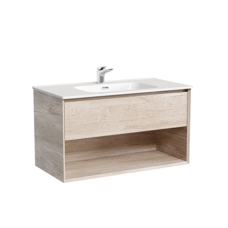 Тумба под раковину Sancos подвесная Marmi 1.0 90 Дуб галифакс натуральный MR1.090EG
