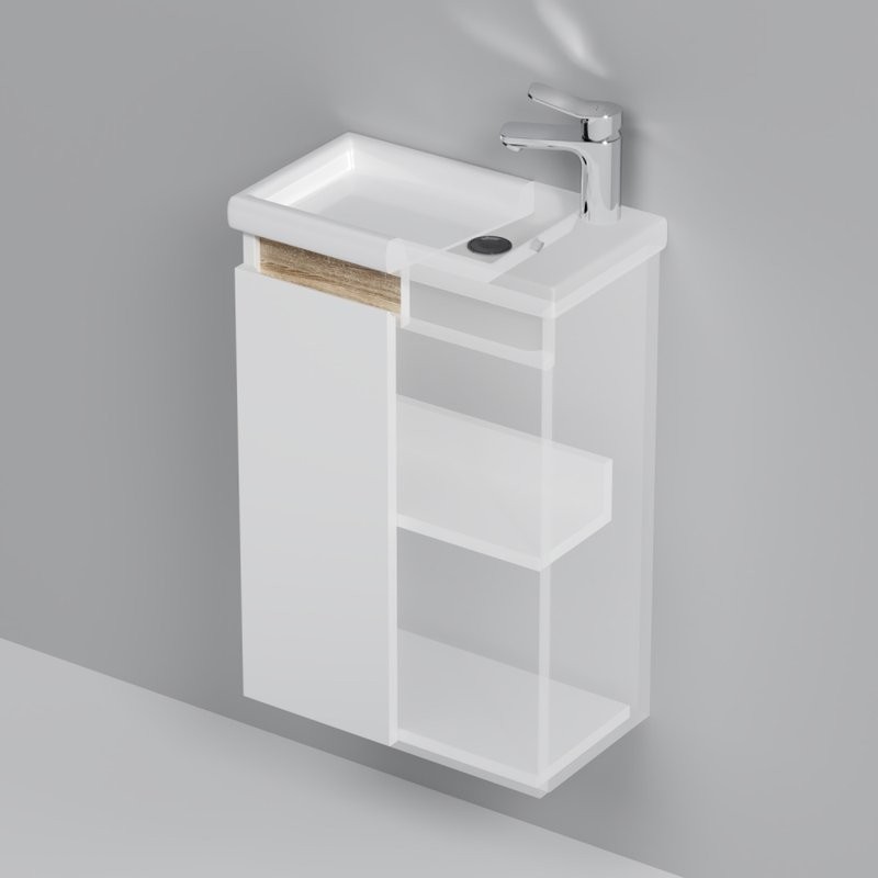 Тумба с раковиной AM.PM X-Joy 45, подвесная, белый глянец