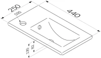 Тумба с раковиной AM.PM X-Joy 45, подвесная, белый глянец