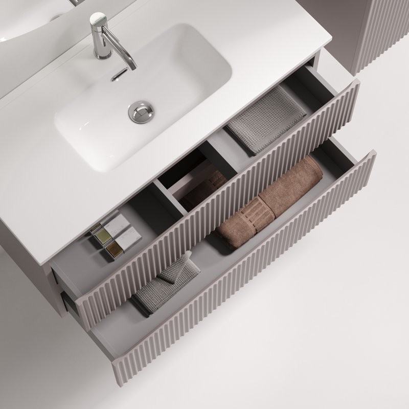 Тумба с раковиной Sancos Snob R 90 Doha Soft, раковина CN7030