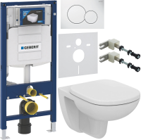 Комплект Унитаз подвесной Ideal Standard Tempo + Крышка T679201 петли хром + Инсталляция Geberit Duofix UP 320 111.300.00.5 + Кнопка Sigma 01 115.770.11.5 белая + Крепления 111.815.00.1 к стене + Звукоизоляция