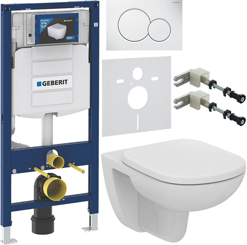 Комплект Унитаз подвесной Ideal Standard Tempo + Крышка T679201 петли хром + Инсталляция Geberit Duofix UP 320 111.300.00.5 + Кнопка Sigma 01 115.770.11.5 белая + Крепления 111.815.00.1 к стене + Звукоизоляция