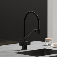Смеситель для кухни Sancos Loro SC4007MB с гибким изливом, матовый черный