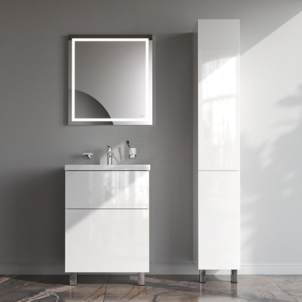Мебель для ванной комнаты AM.PM Gem Gem 60 белый глянец, с 2 ящиками + F90A02100 + A9034200 + A9034300 + A9035600