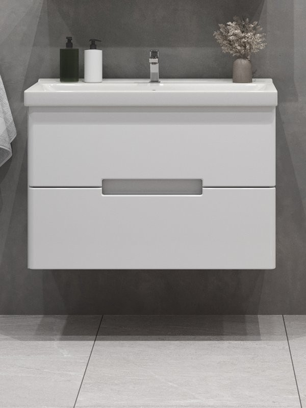 Тумба с раковиной SanStar Ориана 80 подвесная, раковина Sanita luxe Fest 80