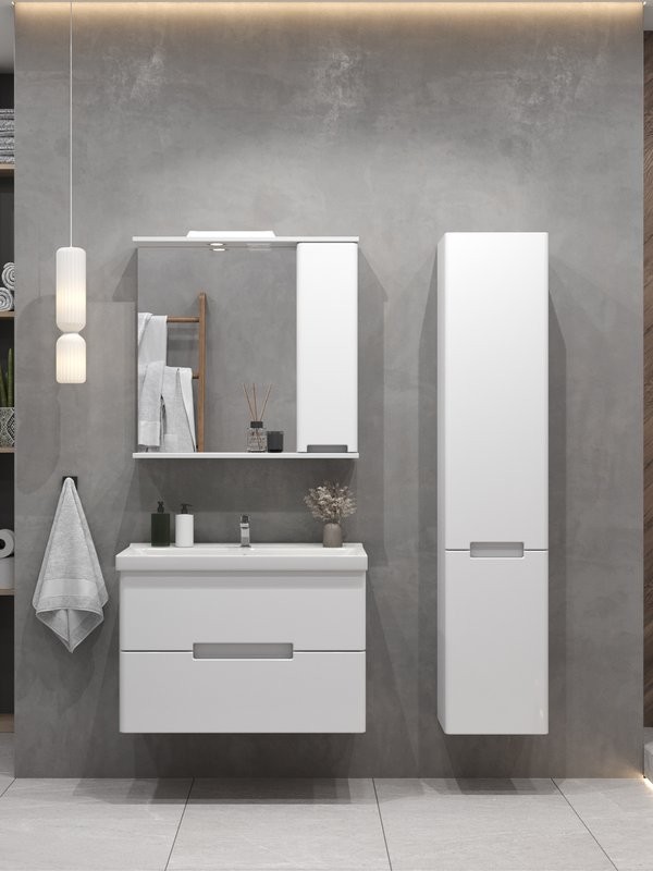 Тумба с раковиной SanStar Ориана 80 подвесная, раковина Sanita luxe Fest 80