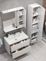 Тумба с раковиной SanStar Ориана 80 подвесная, раковина Sanita luxe Fest 80