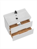 Тумба с раковиной SanStar Ориана 80 подвесная, раковина Sanita luxe Fest 80