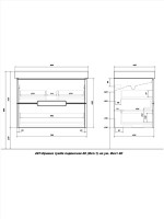 Тумба с раковиной SanStar Ориана 80 подвесная, раковина Sanita luxe Fest 80
