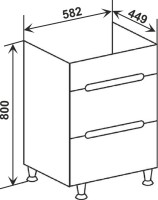 Мебель для ванной комнаты Runo Парма 60 Мебель для ванной комнаты Runo Парма 60