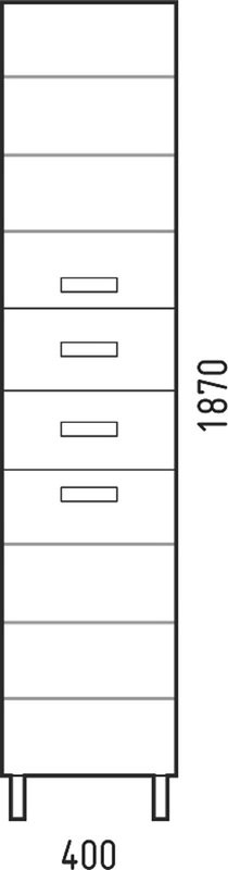 Шкаф-пенал для ванной Corozo Денвер Z2 40