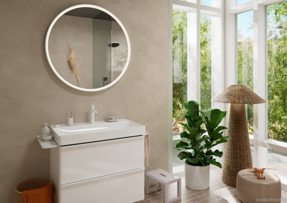 Смеситель для раковины Hansgrohe Tecturis S 110 73310700 матовый белый