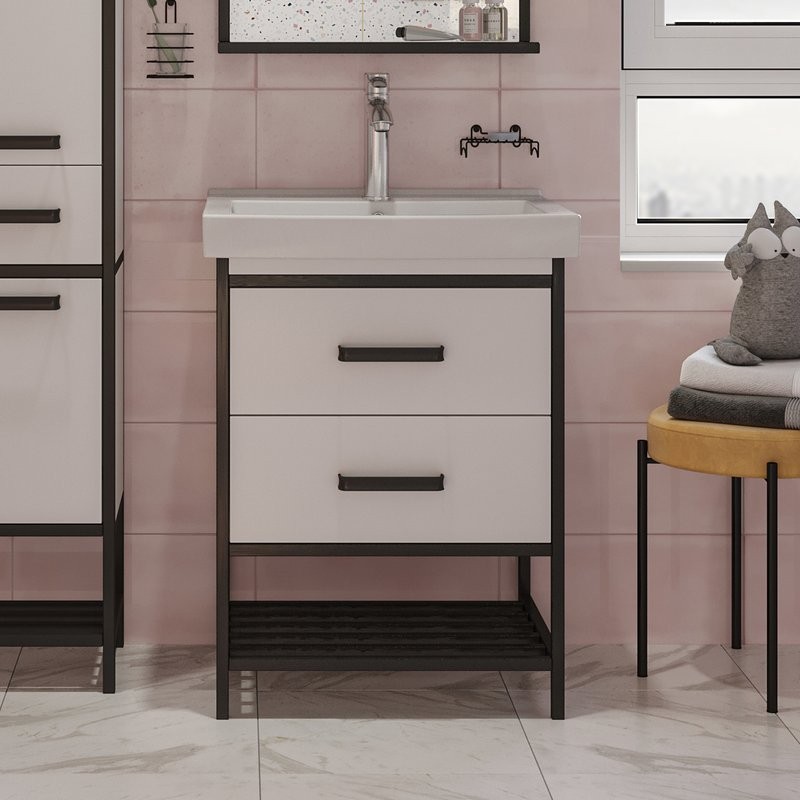 Тумба с раковиной Sanflor Норд 60 с раковиной Grand 60