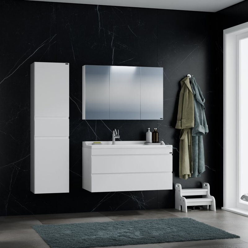 Мебель для ванной комнаты СаНта Марс 100 подвесная, с ящиками