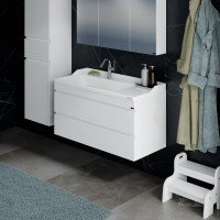 Мебель для ванной комнаты СаНта Марс 100 подвесная, с ящиками