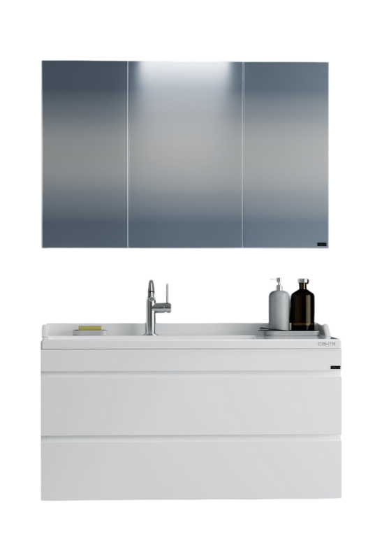 Мебель для ванной комнаты СаНта Марс 100 подвесная, с ящиками