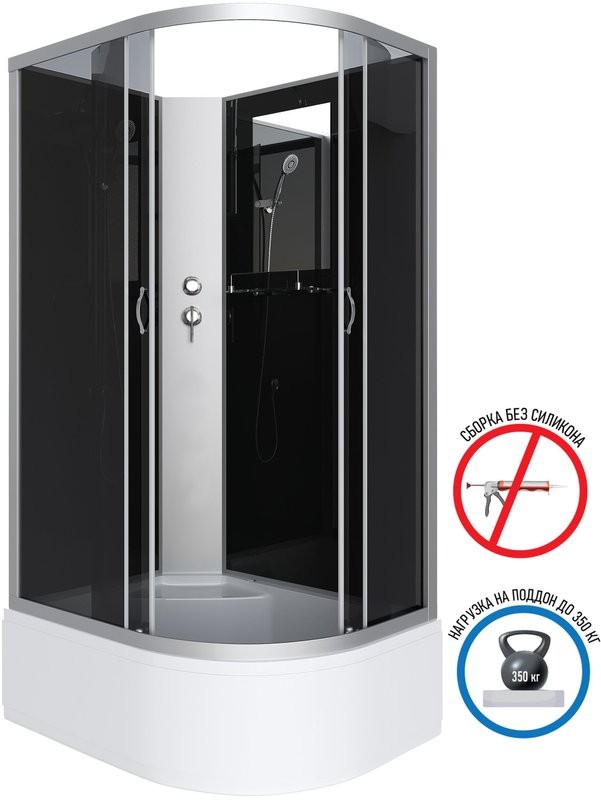 Душевая кабина Niagara Classic NG-2510-14LBK 120х80 см, без крыши