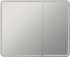 Зеркало-шкаф STWORKI Ольборг МВК080 100, с подсветкой, навесное, белое, большое, в стиле лофт, с розеткой