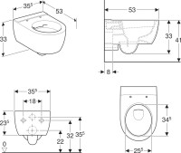 Комплект Унитаз подвесной Geberit iCon + Крышка + Крепления Duofix 111.815.00.1 к стене + Звукоизоляция + Инсталляция UP 320 111.300.00.5 + Кнопка Sigma 20 115.882.11.1 белая