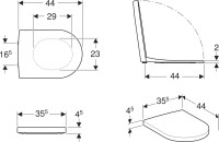 Комплект Унитаз подвесной Geberit iCon + Крышка + Крепления Duofix 111.815.00.1 к стене + Звукоизоляция + Инсталляция UP 320 111.300.00.5 + Кнопка Sigma 20 115.882.11.1 белая