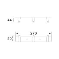 Крючки для ванной и кухни / планка с 3 крючками Shevanik SG5731C, белый Крючки для ванной и кухни / планка с 3 крючками Shevanik SG5731C, белый