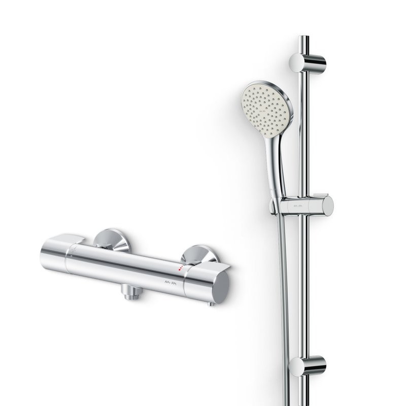 Душевой комплект Термостат AM.PM X-Joy F85A40000 для душа + Гарнитур Gem F0190000 хром